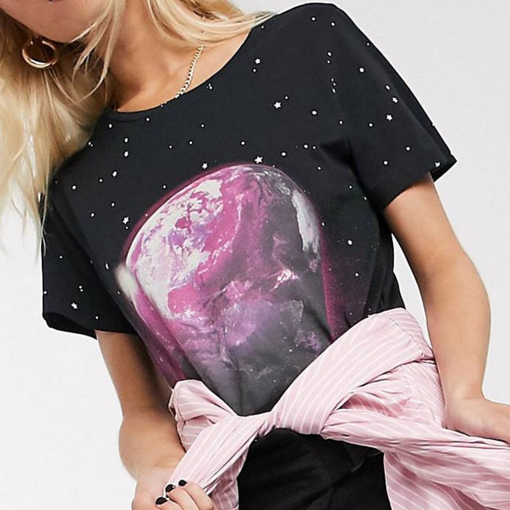 Space and moon shirt
